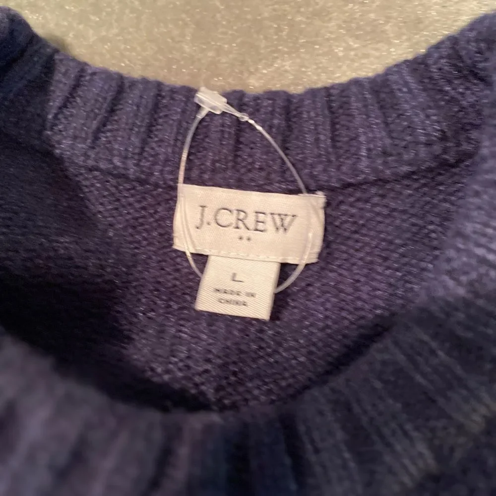 #142 J. CREW Navy Cable Knit Sweater - Picture 4 of 9